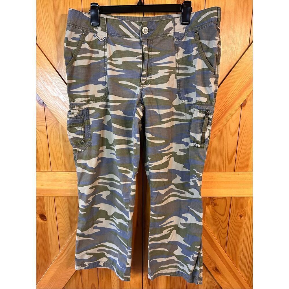 Cabela's Womens Bayou Pants Camo Cotton Ripstop Size 14/14 (4191)